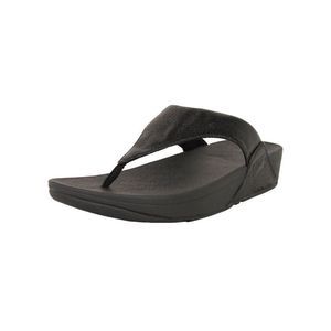 Fitflop Women's Black Lulu Molten Casual Slip On Thong Sandal Size 9